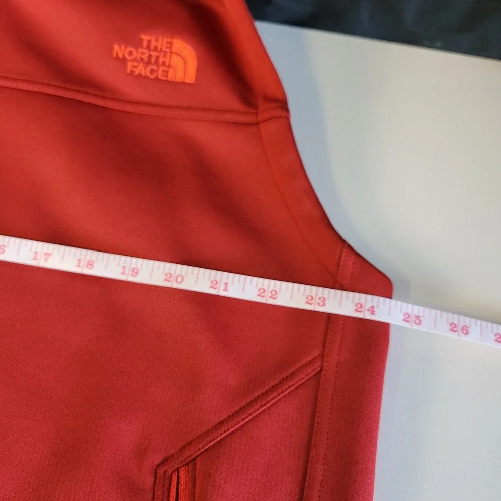 The North Face Mens XL Apex Bionic Softshell Vest Red Windproof Full Zip